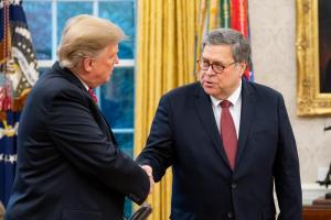 Bill Barr and President Trump