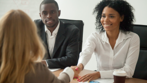 employers and employees shaking hands